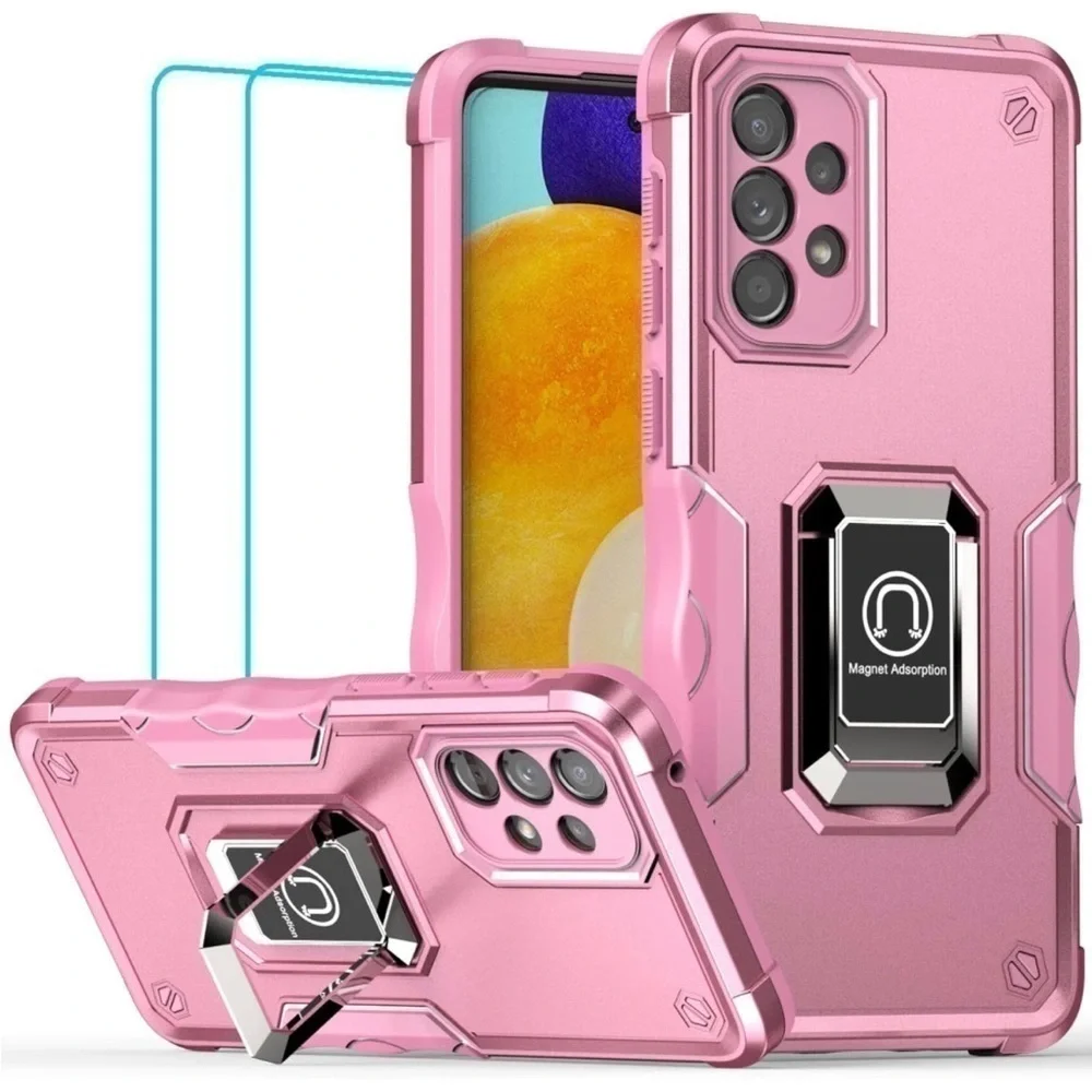 SAMSUNG Galaxy A33 5G Case,with 2 pack Tempered Glass Screen Protector pink NWT